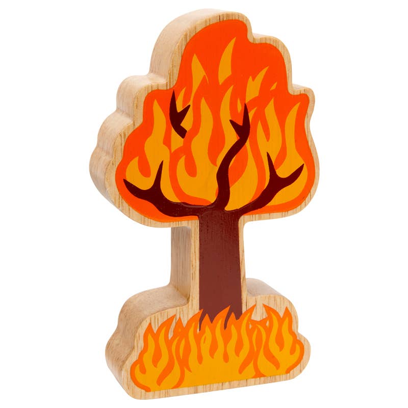 UK ONLY Natural green & orange tree on fire