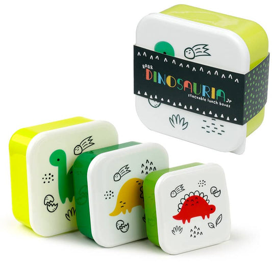 Set of 3 Lunch Box Snack Pots S/M/L - Dinosauria Jr