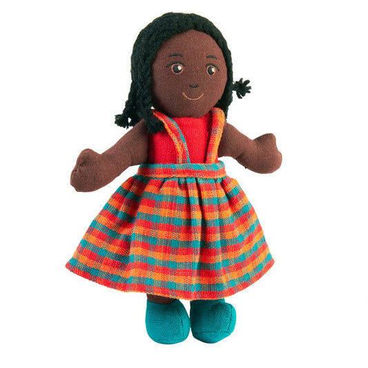 Rag doll - girl with black skin and black  hair