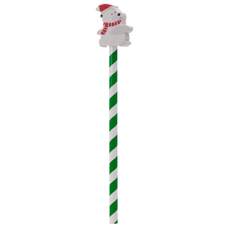 Christmas Characters Pencil with Eraser Topper