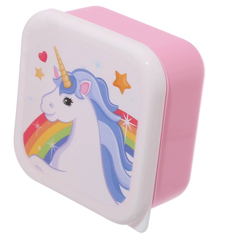 Set of 3 Lunch Box S/M/L - Enchanted Rainbows Unicorn
