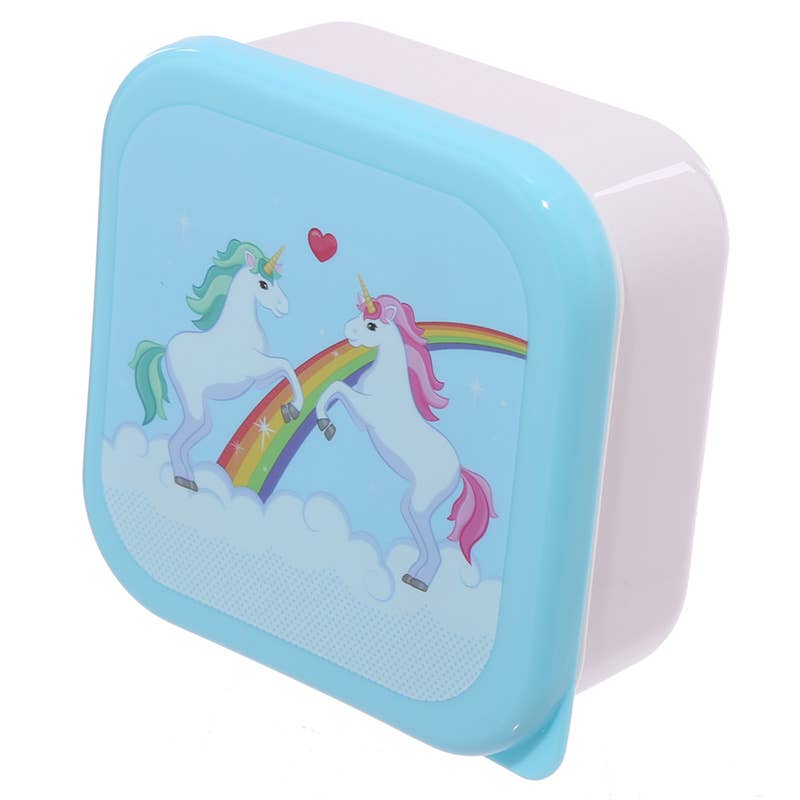 Set of 3 Lunch Box S/M/L - Enchanted Rainbows Unicorn