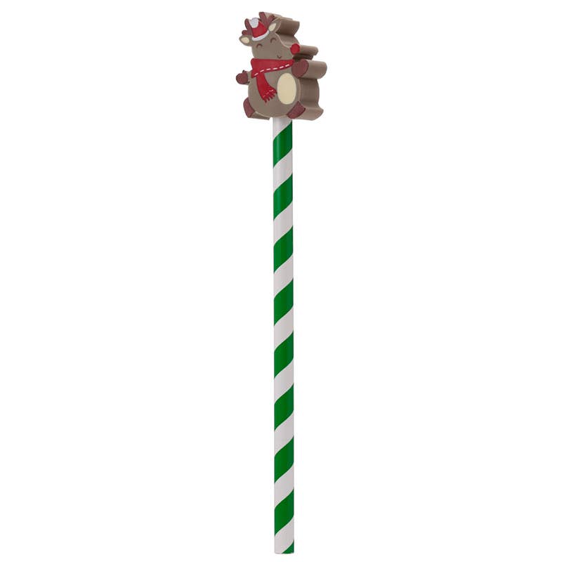 Christmas Characters Pencil with Eraser Topper
