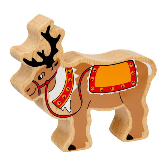 UK ONLY Natural brown reindeer with reins