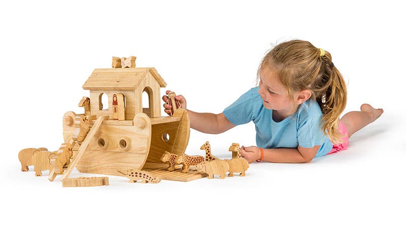 Junior Natural Noah's ark - Handmade fair trade kids toy