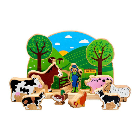 Farm playscene - Handmade fair trade wooden kids toy
