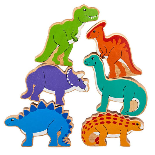 Dinosaur playset - Handmade fair trade wooden kids toy