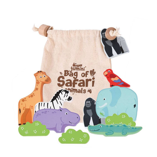 Wooden Themed Figures Bag